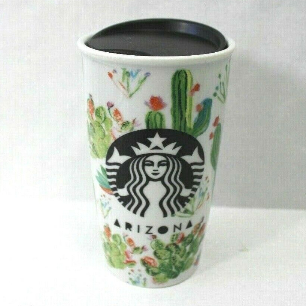 Starbucks Arizona Cactus Ceramic Traveler Tumbler